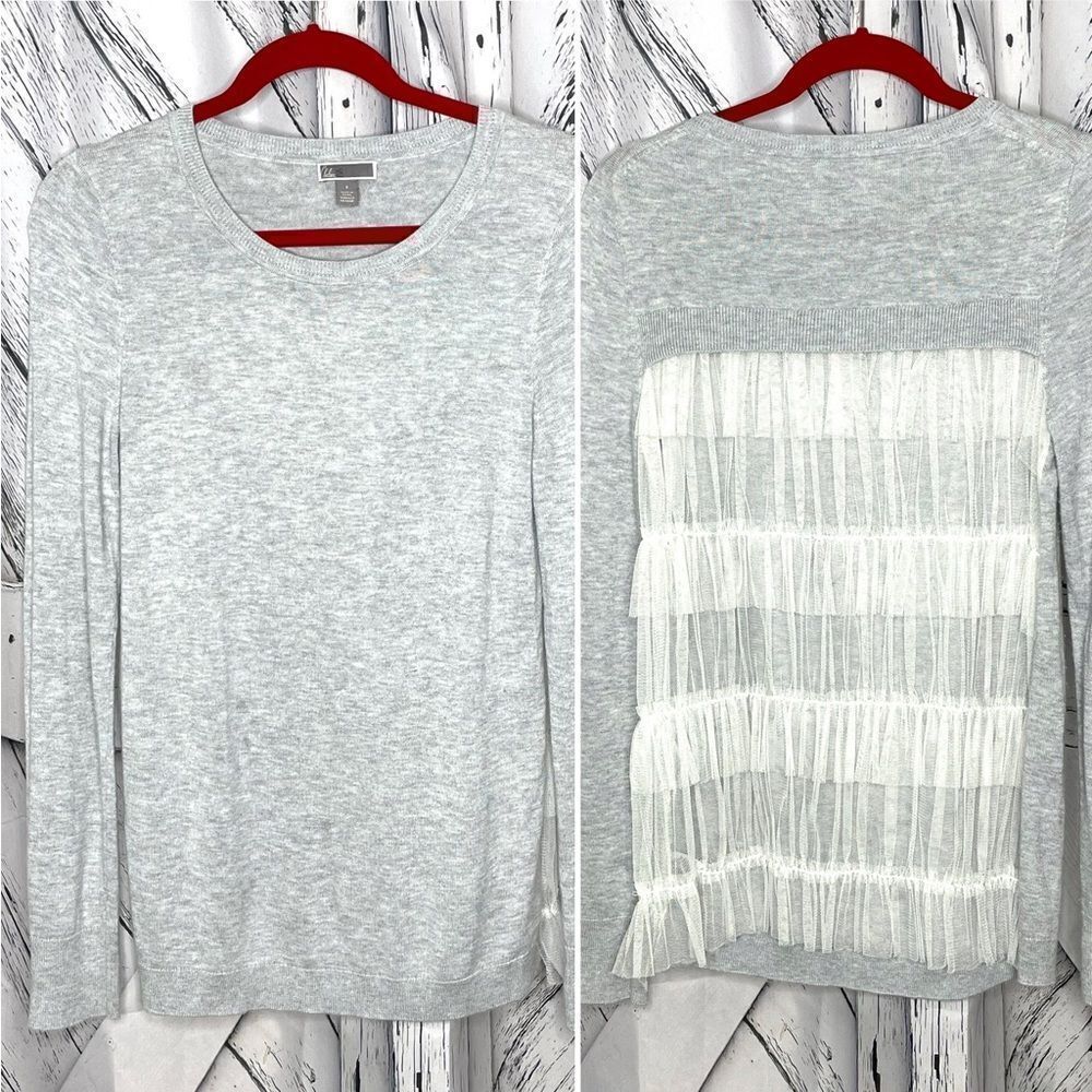 Chelsea28 Cashmere Blend Sweater Mesh Back Small